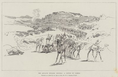 The Advance towards Dongola, a Convoy of Camels by Henry Charles Seppings Wright